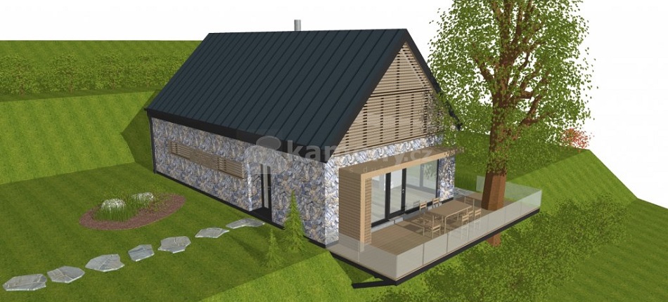 3D a 2D Grafické návrhy - dům a zahrada